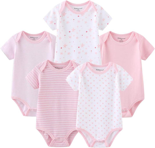 Unisex Newborn Baby Short-Sleeve Bodysuit Baby Layette Essentials Giftset Clothing Set